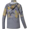 image:imageBASSDASH Youth UPF 50 Hooded Shirts with Mask UV Neck Gaiter Sun Protection Long Sleeve T Shirt for Fishing SwimGeometrical Gradient