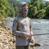 image:imageBASSDASH Youth UPF 50 Hooded Shirts with Mask UV Neck Gaiter Sun Protection Long Sleeve T Shirt for Fishing SwimGeometrical Gradient
