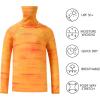 image:imageBASSDASH Youth UPF 50 Hooded Shirts with Mask UV Neck Gaiter Sun Protection Long Sleeve T Shirt for Fishing SwimOrange Ripple Water