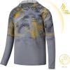 image:imageBASSDASH Youth UPF50 Performance T Shirt with Hood Long Sleeve Fishing Hiking Sun Shirt FS03YGeometrical Gradient
