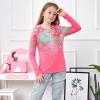 image:imageBASSDASH Youth UPF50 Performance T Shirt with Hood Long Sleeve Fishing Hiking Sun Shirt FS03YPink Leaves Gradient