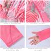 image:imageBASSDASH Youth UPF50 Performance T Shirt with Hood Long Sleeve Fishing Hiking Sun Shirt FS03YPink Leaves Gradient