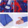 image:imageBASSDASH Youth UPF50 Performance T Shirt with Hood Long Sleeve Fishing Hiking Sun Shirt FS03YRed Blue Camo Gradient