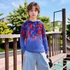 image:imageBASSDASH Youth UPF50 Performance T Shirt with Hood Long Sleeve Fishing Hiking Sun Shirt FS03YRed Blue Camo Gradient