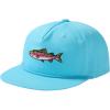 image:imageBASSDASH Embroidered Soft Top Flat Brim Duck Hat Snapback Cap for Hunting Fishing and Outdoor ActivitiesSky BlueRainbow Trout