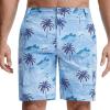 image:imageBASSDASH Mens 9 Fishing Shorts UPF 50 Stretch Water Resistant Quick Dry for Hiking with Zipper Pocket FP10MPalm Trees