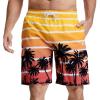image:imageBASSDASH Mens 9 Swim Trunks UPF 50 Quick Dry Lightweight Beach Board Shorts with Mesh Lining for Fishing amp Water SportsSunset Palm Trees