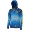 image:imageBASSDASH Mens UPF 50 Camo Fishing Hoodie Shirt Quick Dry UV Sun Protection Long Sleeve Outdoor Hiking Hooded Shirts FS52MBlue Scale Camo