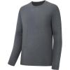 image:imageBASSDASH Mens Ultra Soft Cotton Blend UPF 50 Long Sleeve Fishing Shirt UV Sun Protection Casual Performance TeeHeather Grey