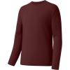 image:imageBASSDASH Mens Ultra Soft Cotton Blend UPF 50 Long Sleeve Fishing Shirt UV Sun Protection Casual Performance TeeReddish Brown