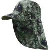 image:imageBASSDASH UPF 50 Foldable Fishing Hat Baseball Cap with Removable Neck Flap Portable for Men Women Golf HikingWoodland  With Foldable Brim