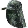 image:imageBASSDASH UPF 50 Foldable Fishing Hat Baseball Cap with Removable Neck Flap Portable for Men Women Golf HikingWoodland  With Unfoldable Brim