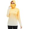 image:imageBASSDASH Womens Fishing Hoodie Shirt with Face Mask Thumb Holes UPF 50 FS23WAmber Spot Gradient