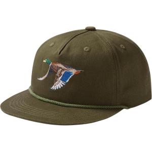 image:imageBASSDASH Embroidered Soft Top Flat Brim Duck Hat Snapback Cap for Hunting Fishing and Outdoor ActivitiesArmy GreenMallard