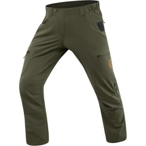 image:imageBASSDASH Invis 170 Mens Lightweight Hunting Pants 4Way Stretch Breathable Water Resistant for Turkey Early Season SpringDark Moss Green