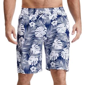 image:imageBASSDASH Mens 9 Swim Trunks UPF 50 Quick Dry Lightweight Beach Board Shorts with Mesh Lining for Fishing amp Water SportsPalm Leaves