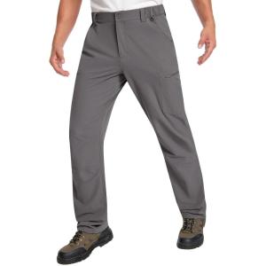 image:imageBASSDASH Mens Water Resistant UPF 50 Hiking Cargo Pants Outdoor Fishing Work Trousers with Multi Pockets FP08M