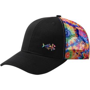 image:imageBASSDASH Printed Mesh Trucker Hat for Men Women Adjustable Baseball Cap Fishing Camping Outdoors Sporting Hat with Snap FH20BlackTiedye Color