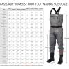 image:imageBASSDASH IMMERSE Mens Breathable Ripstop Boot Foot Chest Waders Lightweight for Fishing HuntingBoot Foot Wader  Heather Grey