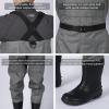 image:imageBASSDASH IMMERSE Mens Breathable Ripstop Boot Foot Chest Waders Lightweight for Fishing HuntingBoot Foot Wader  Heather Grey