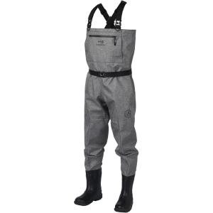 image:imageBASSDASH IMMERSE Mens Breathable Ripstop Boot Foot Chest Waders Lightweight for Fishing HuntingBoot Foot Wader  Heather Grey