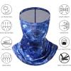 image:imageBASSDASH Neck Gaiter Mask UPF 50 Sun Protection for Men amp Women Fishing Hiking OutdoorBlue Tiedye