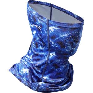 image:imageBASSDASH Neck Gaiter Mask UPF 50 Sun Protection for Men amp Women Fishing Hiking OutdoorBlue Tiedye