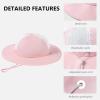 image:imageBASSDASH Kids Wide Brim Sun Hat UPF 50 UV Protection Lightweight Bucket Hat for Toddler Girls BoysLight Pink