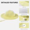image:imageBASSDASH Kids Wide Brim Sun Hat UPF 50 UV Protection Lightweight Bucket Hat for Toddler Girls BoysLight Yellow