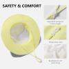 image:imageBASSDASH Kids Wide Brim Sun Hat UPF 50 UV Protection Lightweight Bucket Hat for Toddler Girls BoysLight Yellow