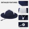 image:imageBASSDASH Kids Wide Brim Sun Hat UPF 50 UV Protection Lightweight Bucket Hat for Toddler Girls BoysNavy Blue