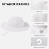 image:imageBASSDASH Kids Wide Brim Sun Hat UPF 50 UV Protection Lightweight Bucket Hat for Toddler Girls BoysWhite