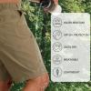 image:imageBASSDASH Mens 10 Hiking Cargo Shorts Quick Dry Water Resistant Lightweight Outdoor Shorts for Fishing Camping GolfAsh Brown