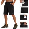 image:imageBASSDASH Mens 10 Hiking Cargo Shorts Quick Dry Water Resistant Lightweight Outdoor Shorts for Fishing Camping GolfBlack