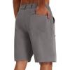 image:imageBASSDASH Mens 10 Hiking Cargo Shorts Quick Dry Water Resistant Lightweight Outdoor Shorts for Fishing Camping GolfDark Grey