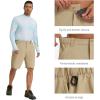 image:imageBASSDASH Mens 10 Hiking Cargo Shorts Quick Dry Water Resistant Lightweight Outdoor Shorts for Fishing Camping GolfKhaki