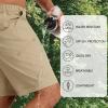image:imageBASSDASH Mens 10 Hiking Cargo Shorts Quick Dry Water Resistant Lightweight Outdoor Shorts for Fishing Camping GolfKhaki