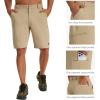 image:imageBASSDASH Mens 10 Hiking Cargo Shorts Quick Dry Water Resistant Lightweight Outdoor Shorts for Fishing Camping GolfKhaki