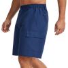 image:imageBASSDASH Mens 9 Hiking Cargo Shorts Quick Dry UPF 50 Lightweight Stretch for Fishing Kayaking Camping Casual FP11MDark Blue