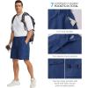 image:imageBASSDASH Mens 9 Hiking Cargo Shorts Quick Dry UPF 50 Lightweight Stretch for Fishing Kayaking Camping Casual FP11MDark Blue