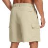 image:imageBASSDASH Mens 9 Hiking Cargo Shorts Quick Dry UPF 50 Lightweight Stretch for Fishing Kayaking Camping Casual FP11MLight Khaki