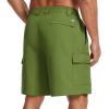 image:imageBASSDASH Mens 9 Hiking Cargo Shorts Quick Dry UPF 50 Lightweight Stretch for Fishing Kayaking Camping Casual FP11MPeridot Green