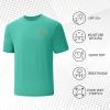 image:imageBASSDASH Mens UPF 50 Short Sleeve Fishing Shirts Performance Cooling UV Sun Protection Hiking TShirtsAqua Green