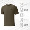 image:imageBASSDASH Mens UPF 50 Short Sleeve Fishing Shirts Performance Cooling UV Sun Protection Hiking TShirtsBrown