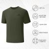 image:imageBASSDASH Mens UPF 50 Short Sleeve Fishing Shirts Performance Cooling UV Sun Protection Hiking TShirtsOlive Green