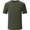image:imageBASSDASH Mens UPF 50 Short Sleeve Fishing Shirts Performance Cooling UV Sun Protection Hiking TShirtsOlive Green