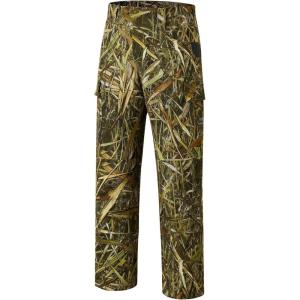 image:imageBASSDASH Invis Mens Stretch Hunting Pants Water Resistant Camo Fishing PantMarshreed
