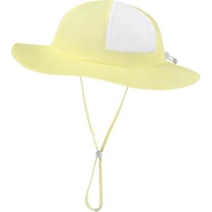 image:imageBASSDASH Kids Wide Brim Sun Hat UPF 50 UV Protection Lightweight Bucket Hat for Toddler Girls BoysLight Yellow