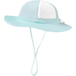 image:imageBASSDASH Kids Wide Brim Sun Hat UPF 50 UV Protection Lightweight Bucket Hat for Toddler Girls BoysMint Blue