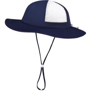 image:imageBASSDASH Kids Wide Brim Sun Hat UPF 50 UV Protection Lightweight Bucket Hat for Toddler Girls BoysNavy Blue